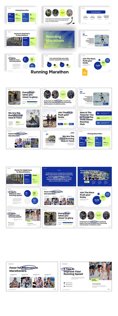 跑马拉松PPT模板 (PPTX)