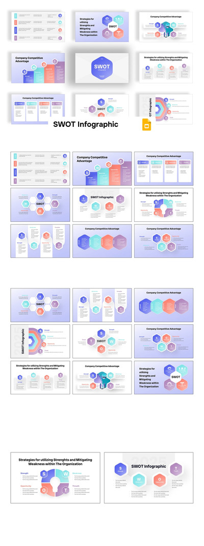 SWOT分析PPT模板 (PPTX)