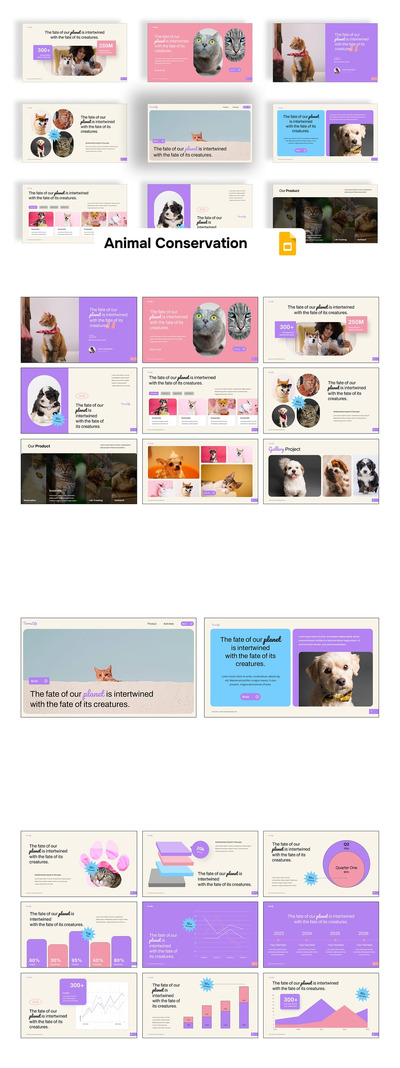 动物保护PPT模板 (PPTX)