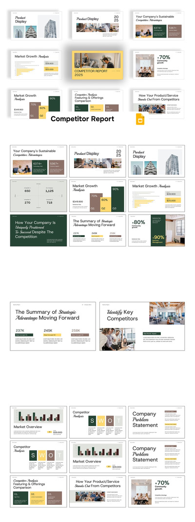 竞争者报告PPT模板 (PPTX)