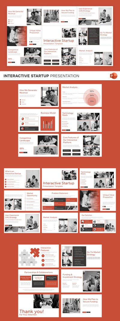 交互式启动PPT模板 (PPTX)