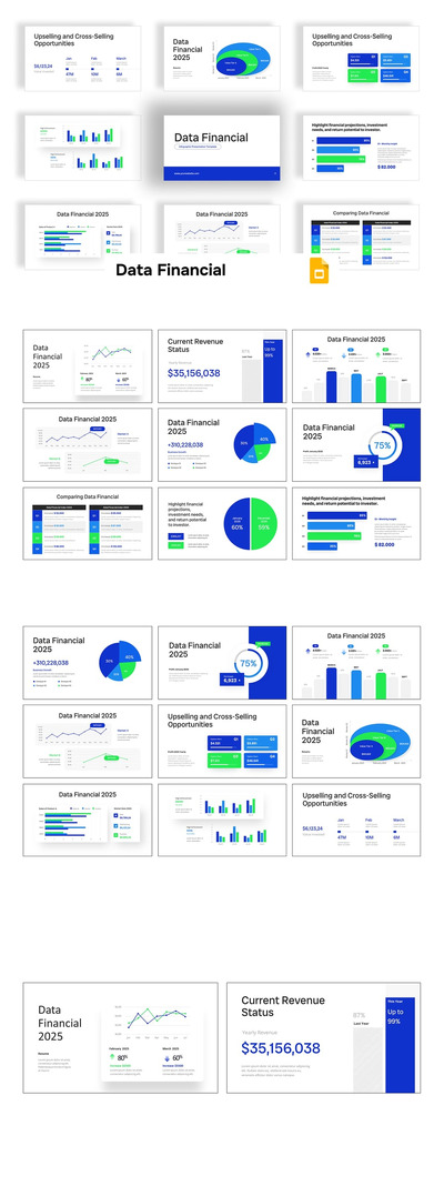 仪表板数据财务PPT模板 (PPTX)
