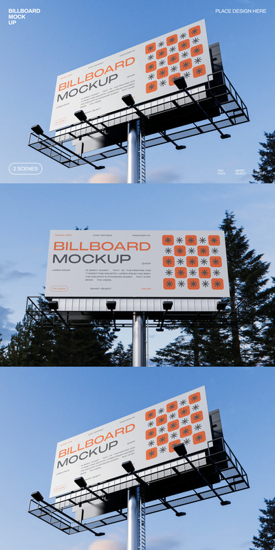 广告牌模型样机 (PSD,PDF)