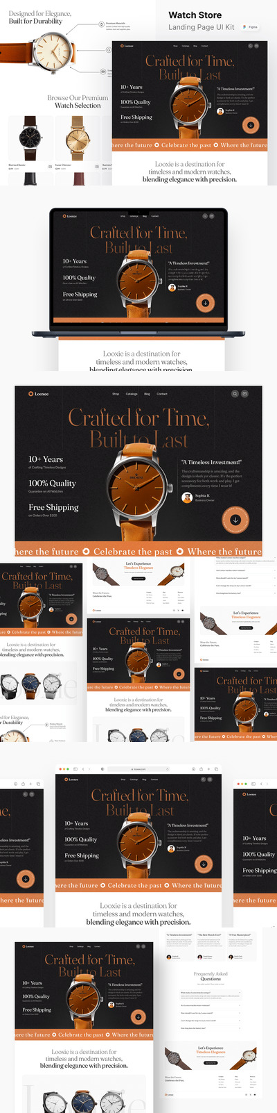 手表商店着陆页网页模板 (FIG)