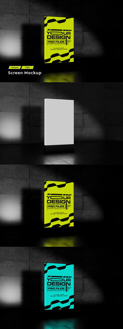 数字屏幕模型样机 (PSD)