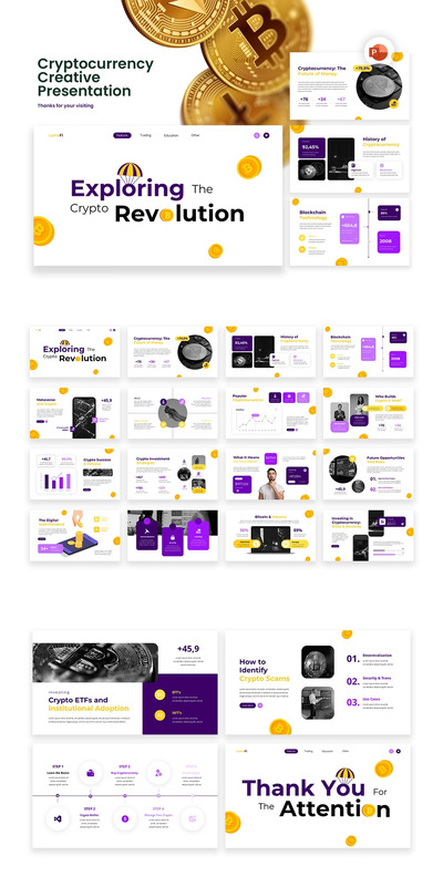 加密货币创意PPT模板 (PPT,PPTX)