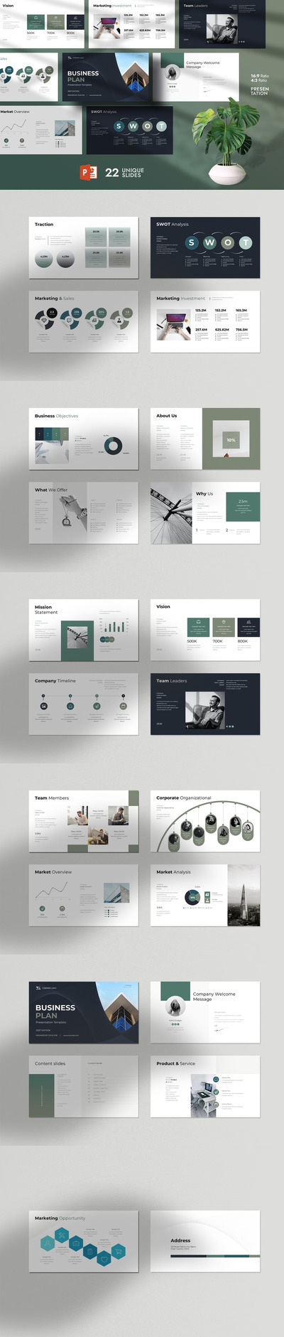 业务计划演示模板PPT模板 (PPTX)