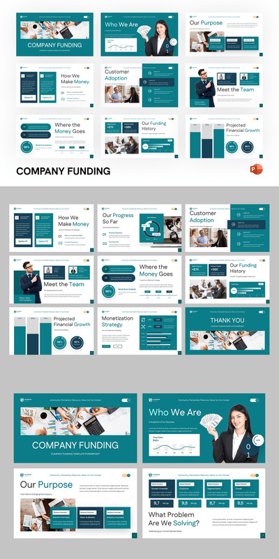 公司资金计划PPT模板 (PPTX)