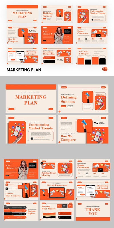 营销计划PPT模板 (PPTX)