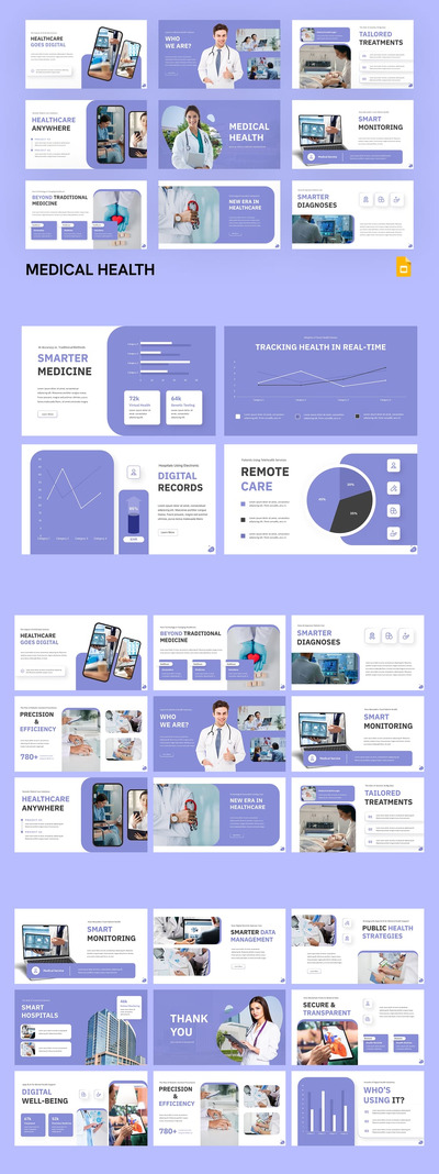 医疗健康PPT模板 (PPTX)