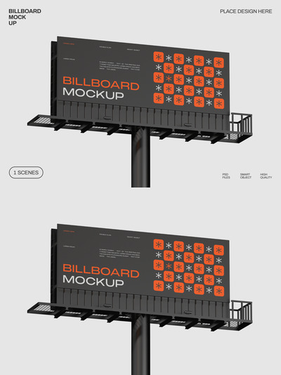 广告牌模型样机 (PSD,PDF)