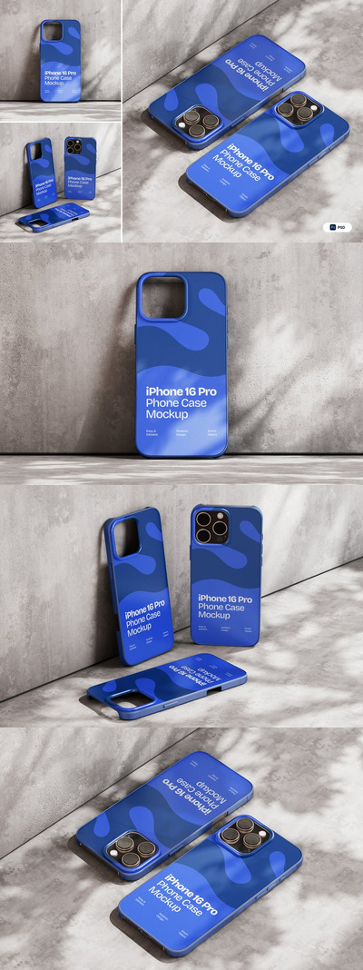 iPhone16 案例模型手机样机 (PSD)
