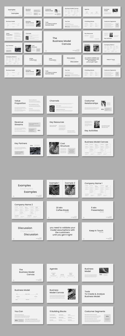 业务模型演示文稿PPT模板 (PPTX)