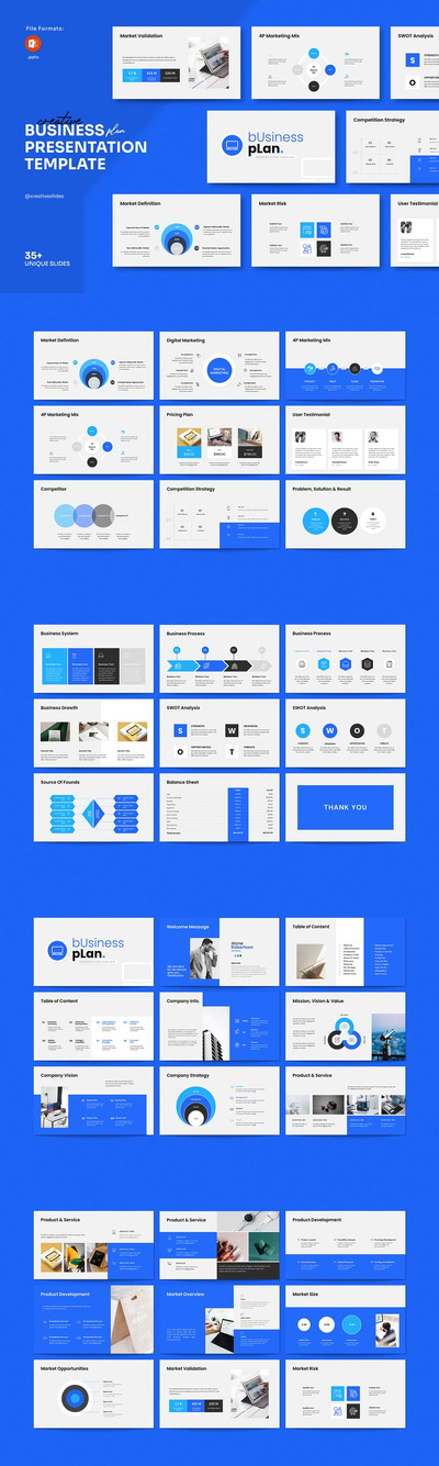 业务计划演示模板PPT模板 (PPTX)
