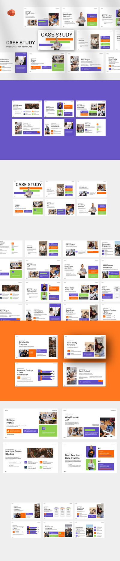 案例研究PPT模板 (PPTX)