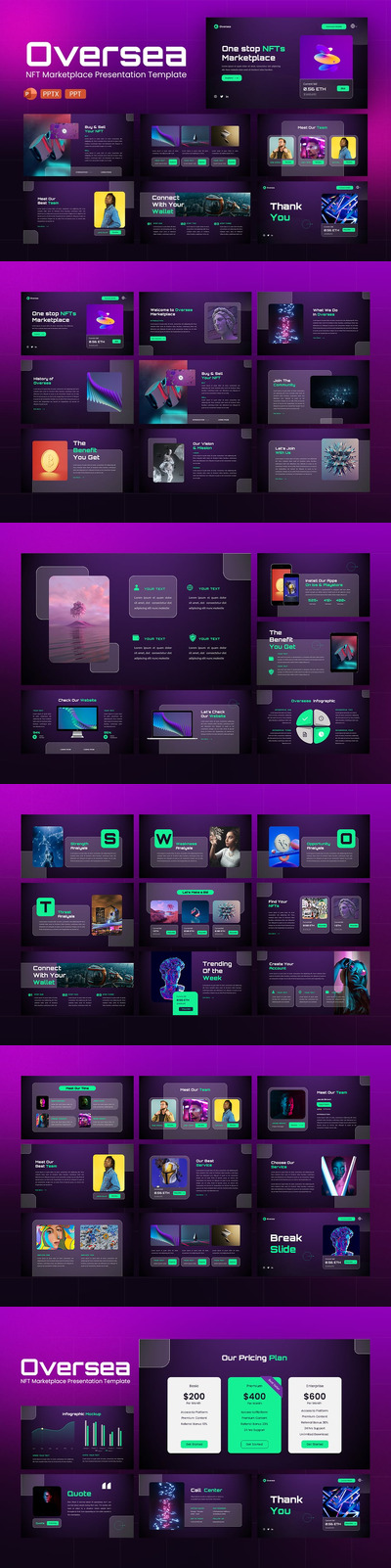 NFT市场PPT模板 (PPT,PPTX)