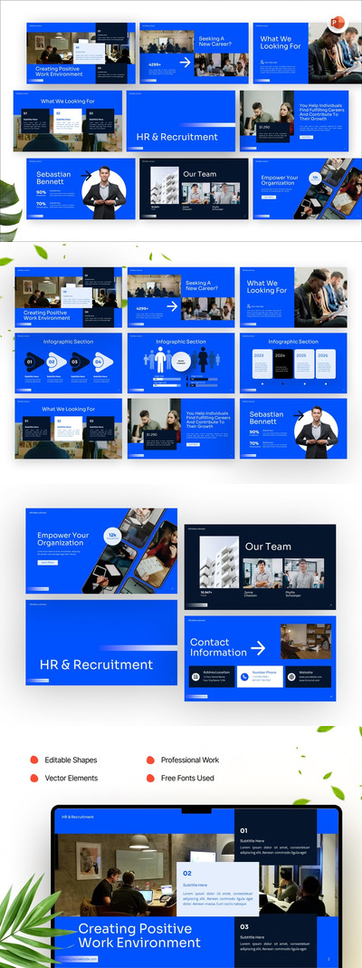 人力资源和招聘演示PPT模板 (PPTX)