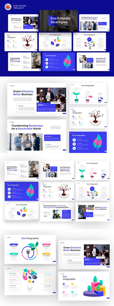 生态友好策略演示PPT模板 (PPTX)