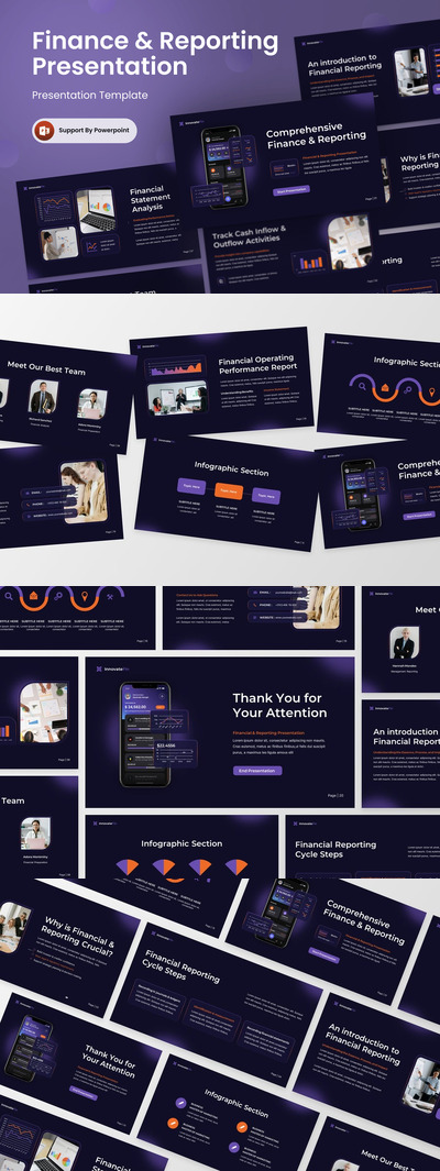 创新 - 财务和报告 PPT模板 (PPTX)