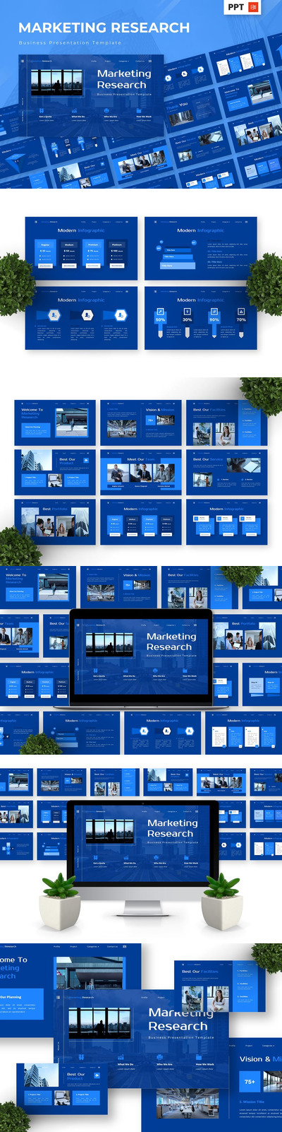 市场研究 - 业务PPT模板 (PPTX)
