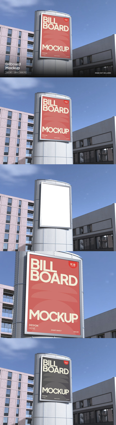 广告牌模型样机 (PSD)