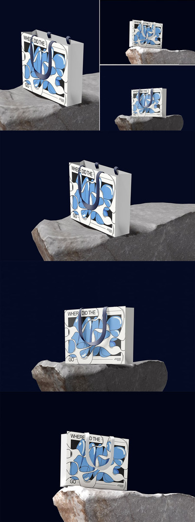 纸袋模型样机 (PSD,PDF)