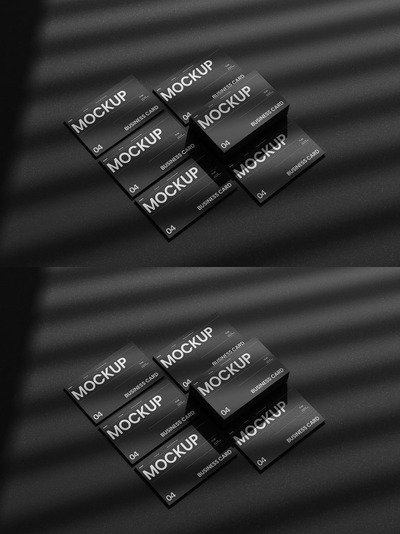 堆叠的名片模型集样机 (PSD)