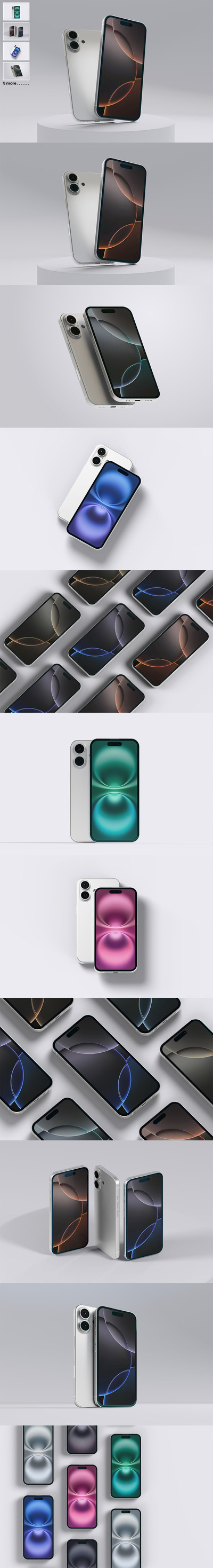 iPhone 16 手机样机  (PSD)