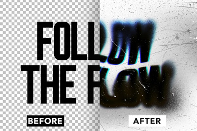 模糊文字效果 (PSD)