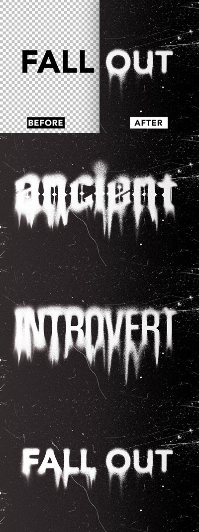 模糊文字效果 (PSD)