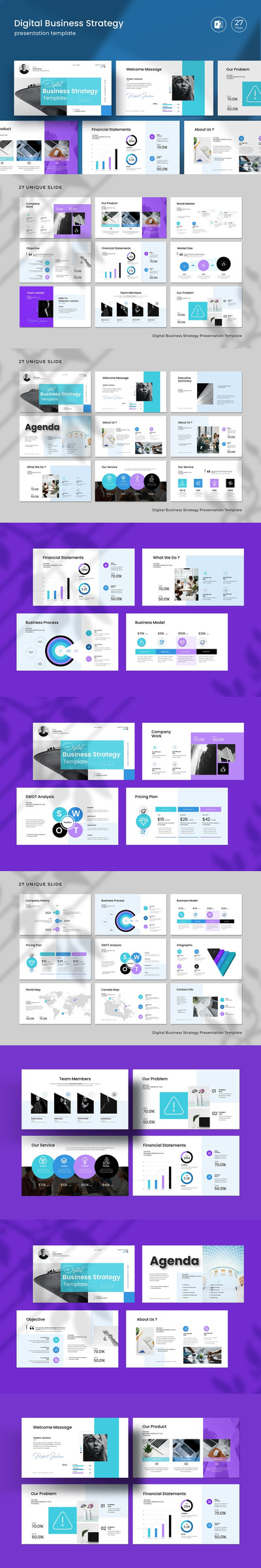 数字业务策略演示模板PPT模板