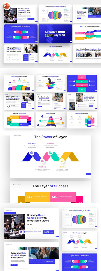 创意分层演示PPT模板