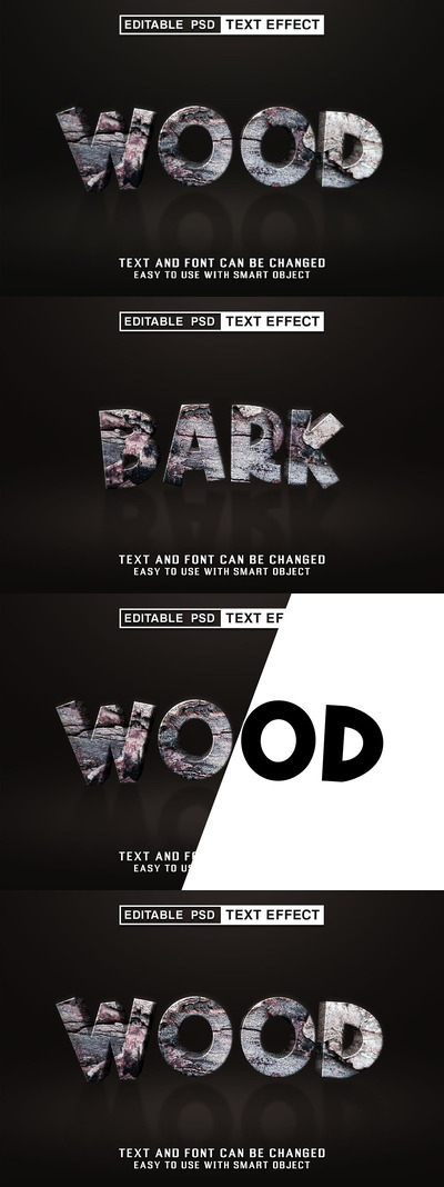 木质可编辑效果 (PSD)