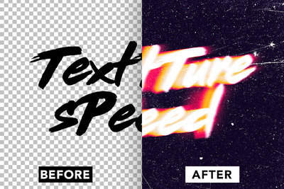 运动模糊文本效果 (PSD)