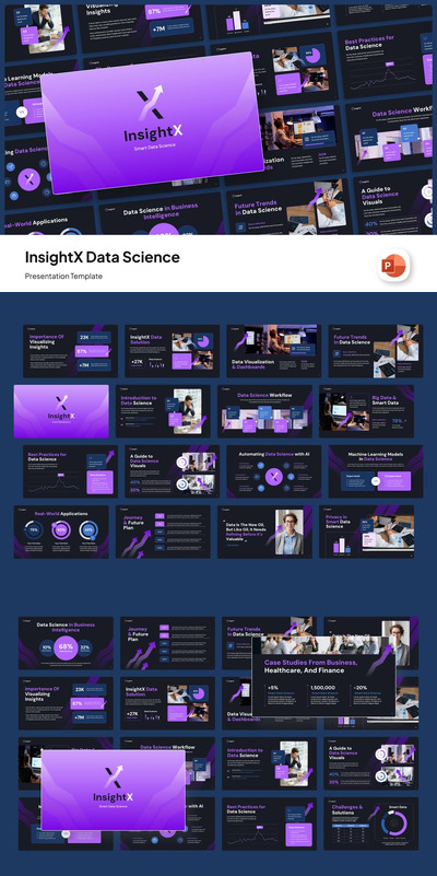 智能数据科学PPT模板