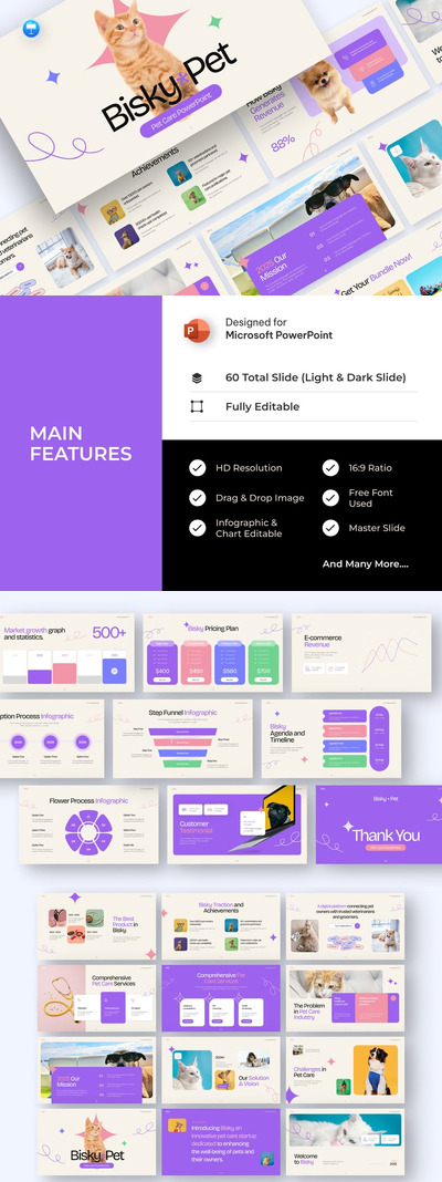 宠物护理PPT模板