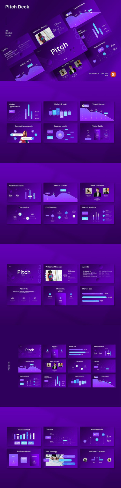 商务介绍俯仰甲板演示模板PPT模板