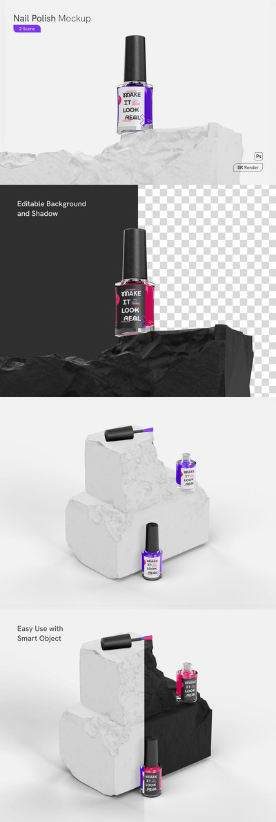 指甲油模型样机 (PSD)