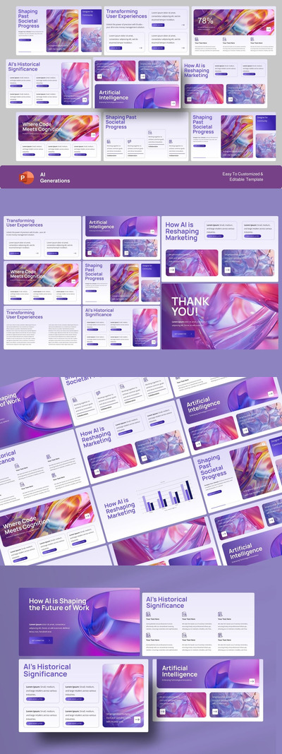 人工智能技术介绍PPT模板 (PPTX)