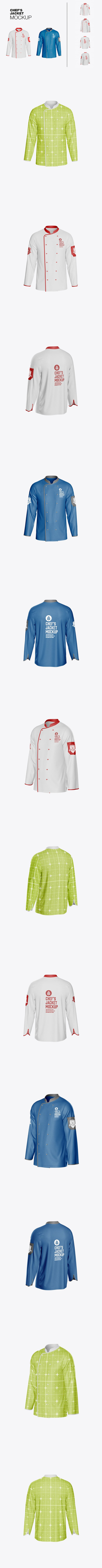 厨师夹克模型样机 (PSD)