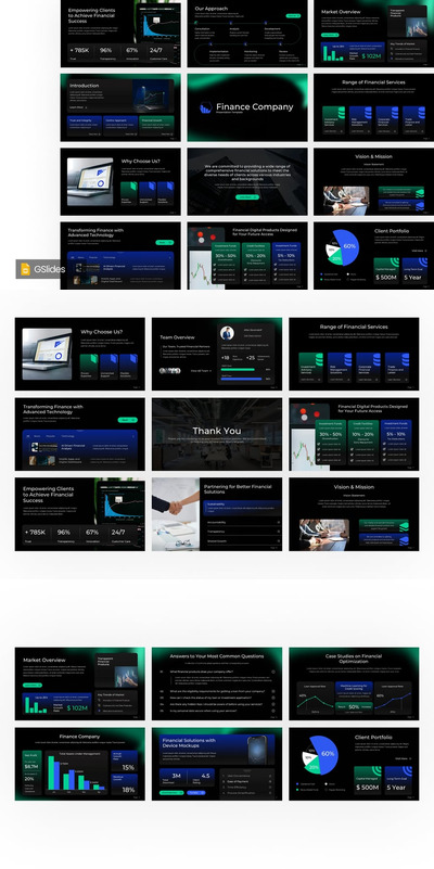 财务公司PPT模板 (PPTX)