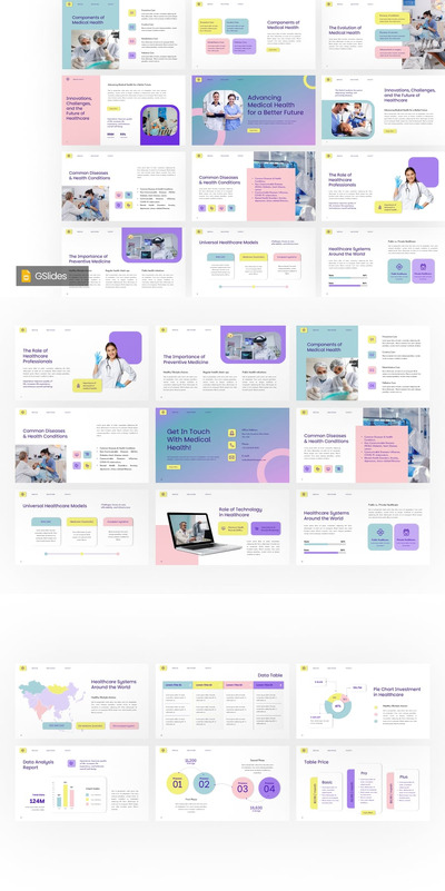 医疗健康PPT模板 (PPTX)