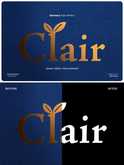 金箔徽标LOGO设计模型样机 (PSD)