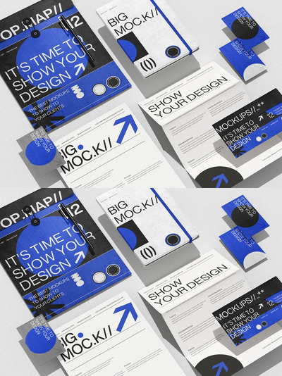 创意文具品牌模型套件样机 (PSD)