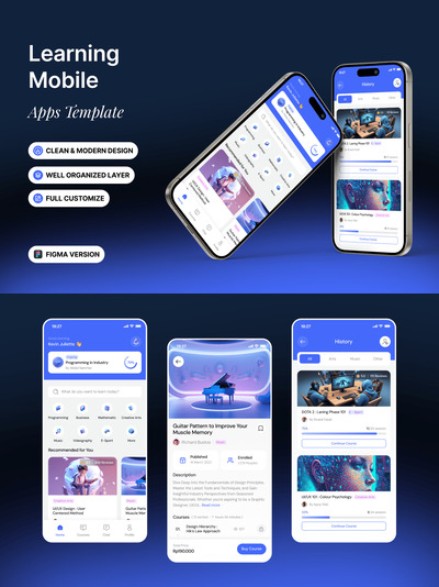 学习手机 - 应用APP UI KIT (FIG)