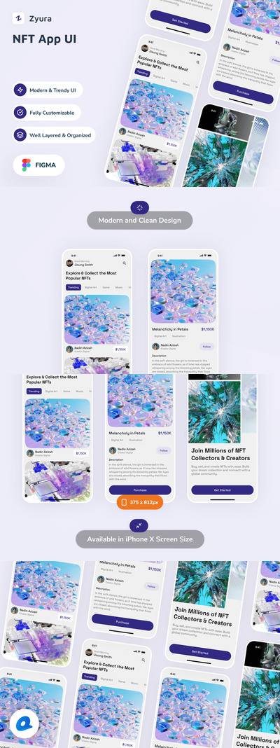 NFT应用程序APP UI KIT (FIG)