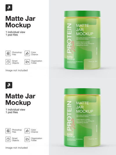 哑光塑料罐模型样机 (PSD)