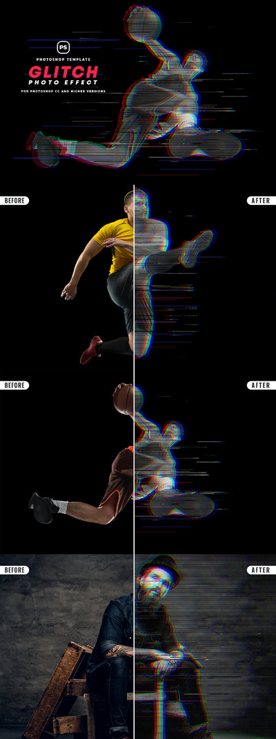 小故障照片效果 (PSD)