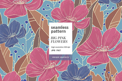 大粉红色花朵图案 (JPG)