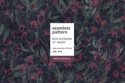 深色暗调红花花卉 (JPG)